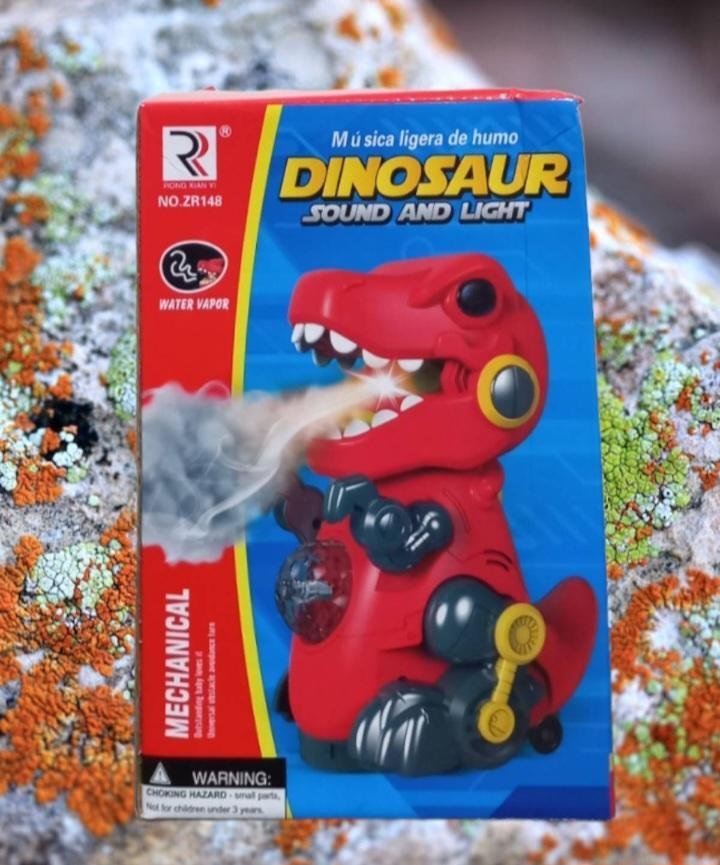 2 Pcs Multicolor Plastic Toy Bundle - Dinosaur & Doll Set for Kids