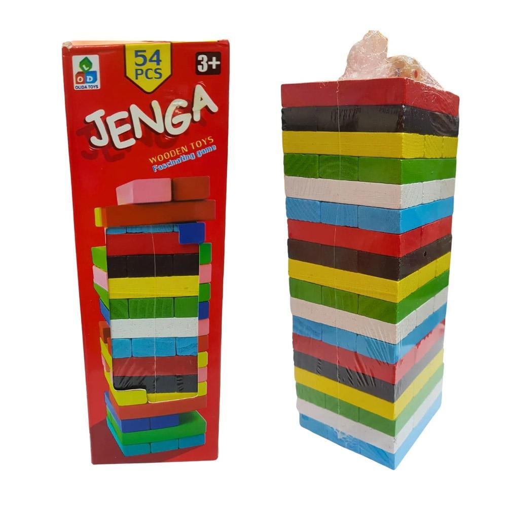 Wooden Jenga Game - 1 Pc Classic Tower Stacking Fun