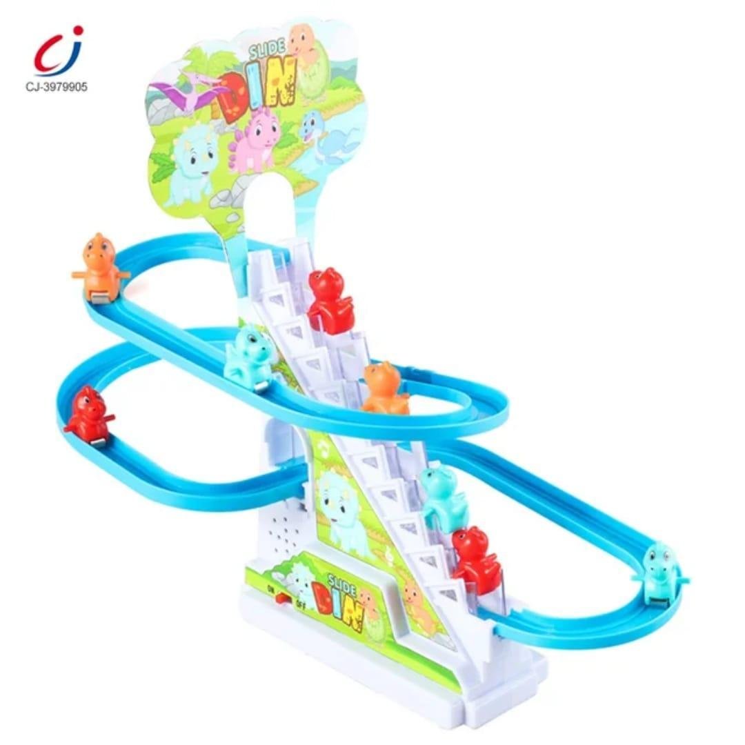 Dinosaur Slide Race Climbing Toy - Blue - 1 Pc Fun Adventure for Kids Aged 3-5